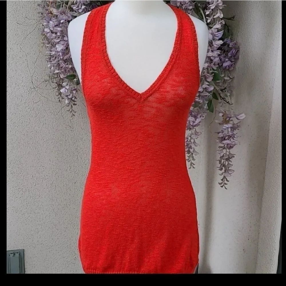 Cache orange halter top size S - Picture 3 of 5